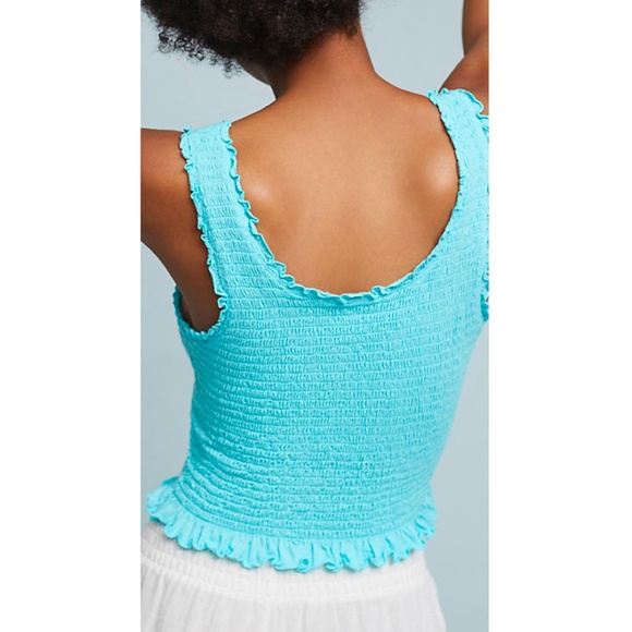 Anthropologie Floreat Ruffled Crop Tank - Picture 2 of 4